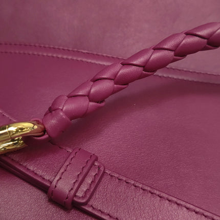 Bottega Veneta Ciao Ciao Medium Raspberry Pink Leather Gold Hardware Crossbody Bag