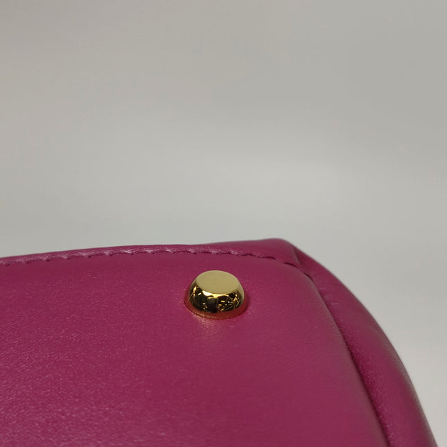 Bottega Veneta Ciao Ciao Medium Raspberry Pink Leather Gold Hardware Crossbody Bag