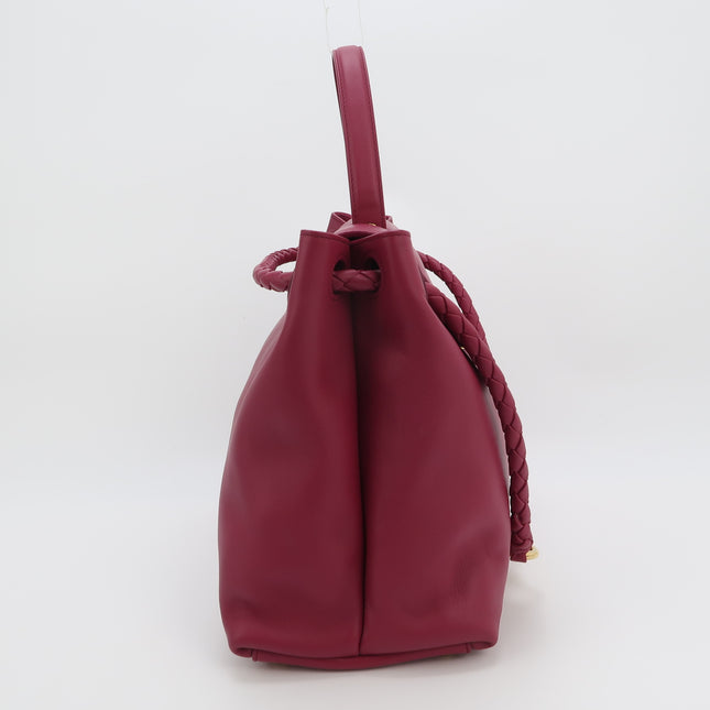 Bottega Veneta Ciao Ciao Medium Raspberry Pink Leather Gold Hardware Crossbody Bag