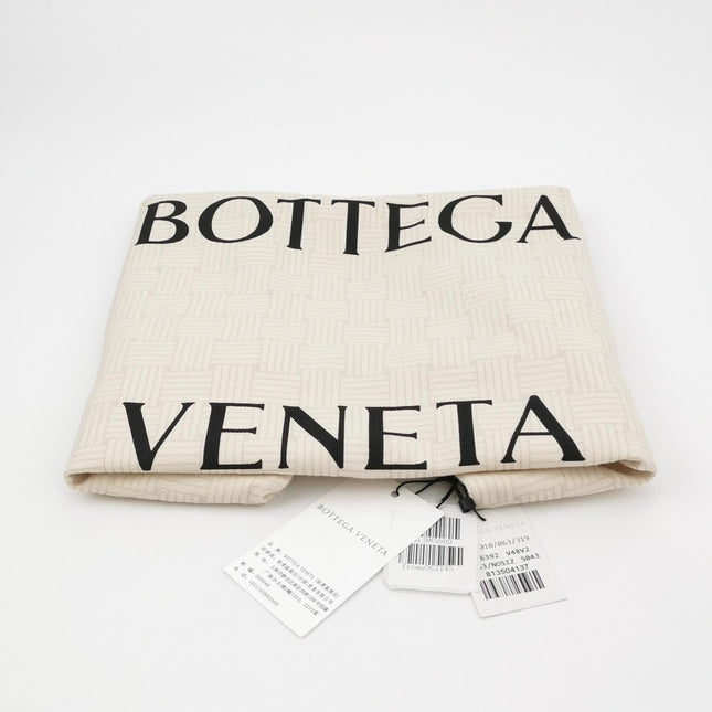 Bottega Veneta Andiamo Medium Navy Leather and Denim Intrecciato Leather Handbag