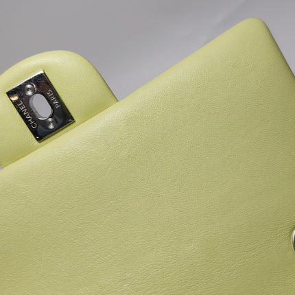 Chanel Classic Flap Rectangular Mini Yellow Lambskin Leather Silver Hardware Microchip
