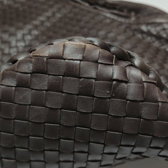 Bottega Veneta Veneta Hobo Maxi Dark Brown Lambskin Leather 52cm