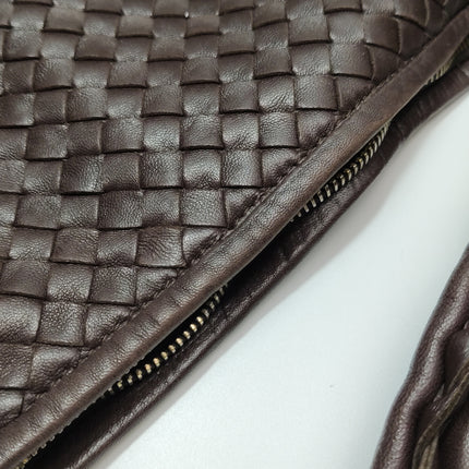 Bottega Veneta Veneta Hobo Maxi Dark Brown Lambskin Leather 52cm
