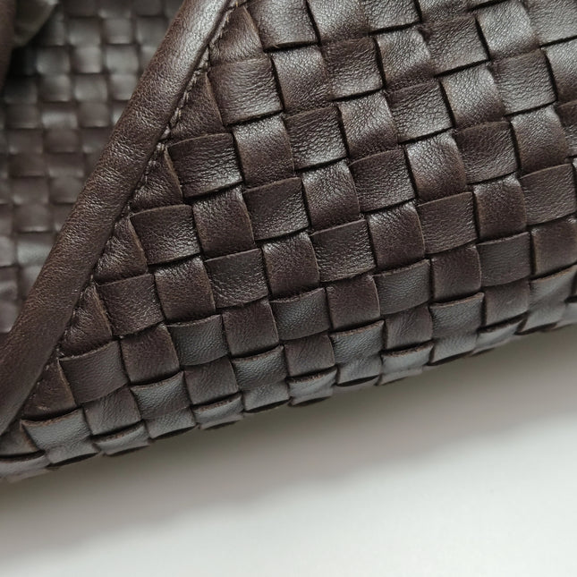 Bottega Veneta Veneta Hobo Maxi Dark Brown Lambskin Leather 52cm