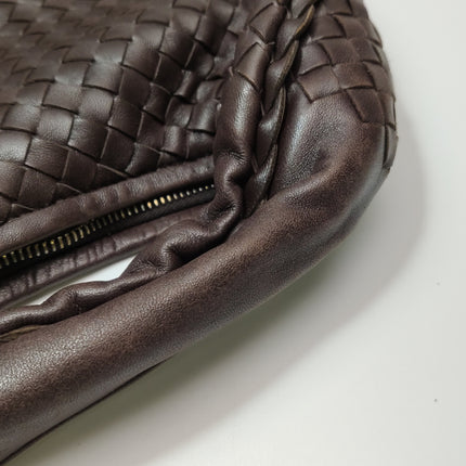 Bottega Veneta Veneta Hobo Maxi Dark Brown Lambskin Leather 52cm