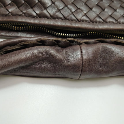 Bottega Veneta Veneta Hobo Maxi Dark Brown Lambskin Leather 52cm