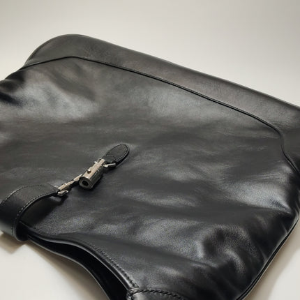 Gucci Jackie 1961 Large Black Calfskin Leather With Long Strap