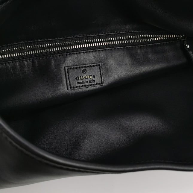 Gucci Jackie 1961 Large Black Calfskin Leather With Long Strap