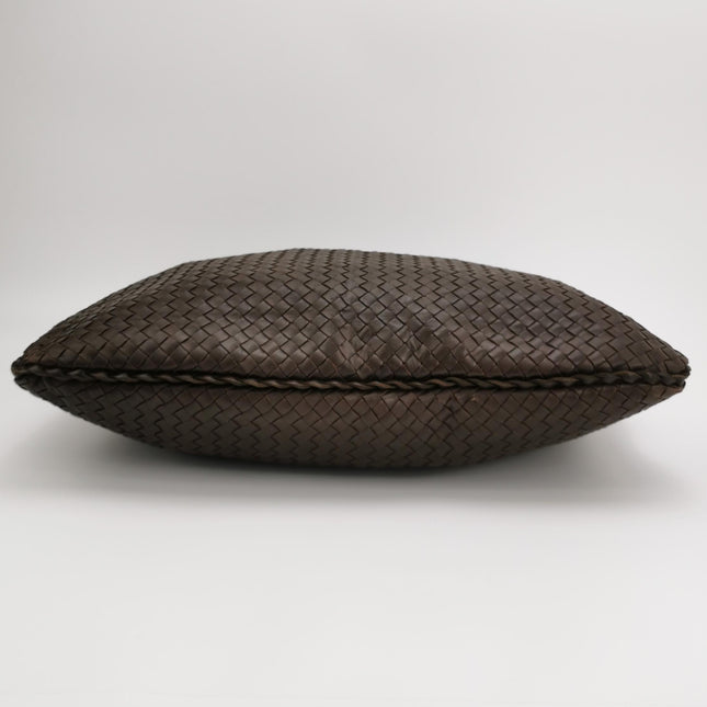 Bottega Veneta Veneta Hobo Maxi Dark Brown Lambskin Leather 52cm