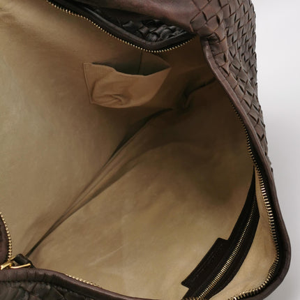 Bottega Veneta Veneta Hobo Maxi Dark Brown Lambskin Leather 52cm