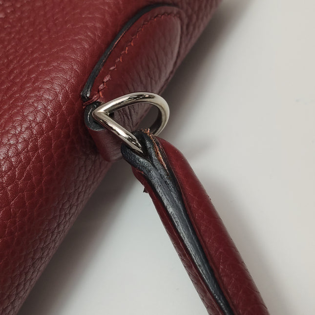 Hermes Kelly 40 Togo Leather Rouge H Deep Red Palladium Hardware 2014