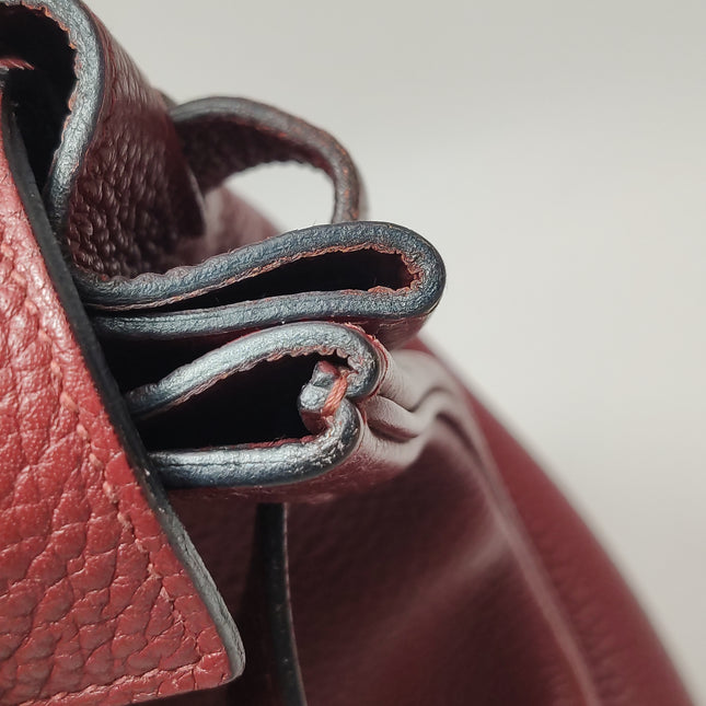 Hermes Kelly 40 Togo Leather Rouge H Deep Red Palladium Hardware 2014