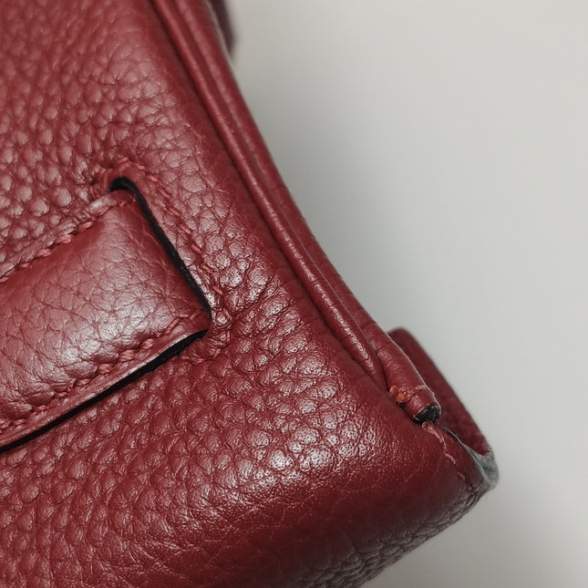 Hermes Kelly 40 Togo Leather Rouge H Deep Red Palladium Hardware 2014