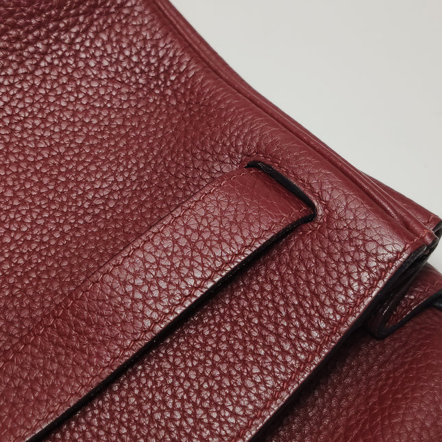 Hermes Kelly 40 Togo Leather Rouge H Deep Red Palladium Hardware 2014