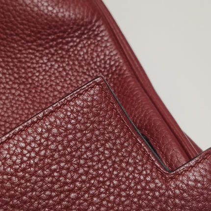Hermes Kelly 40 Togo Leather Rouge H Deep Red Palladium Hardware 2014