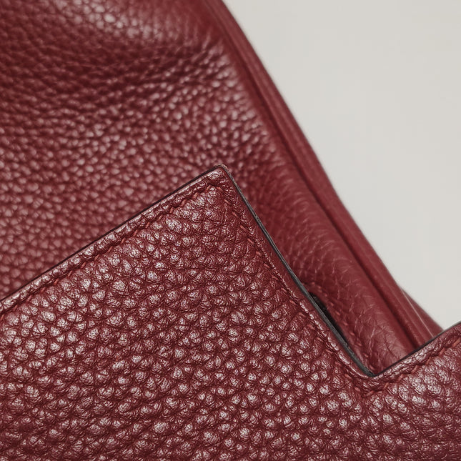 Hermes Kelly 40 Togo Leather Rouge H Deep Red Palladium Hardware 2014