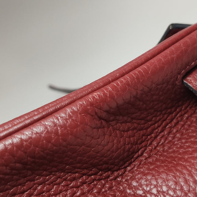 Hermes Kelly 40 Togo Leather Rouge H Deep Red Palladium Hardware 2014