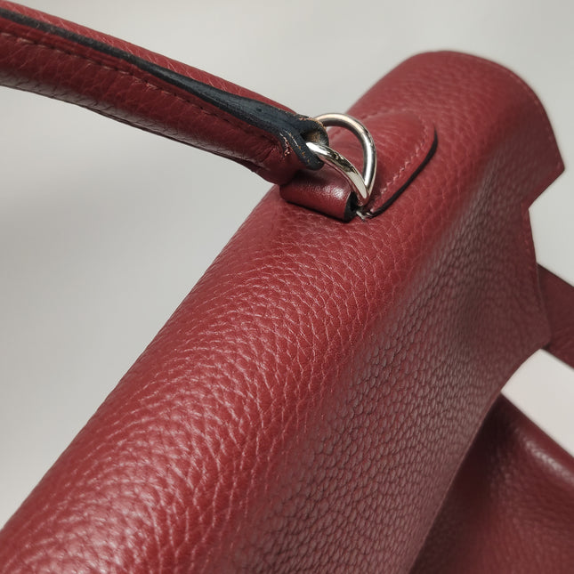 Hermes Kelly 40 Togo Leather Rouge H Deep Red Palladium Hardware 2014