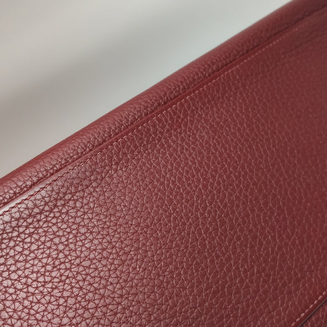 Hermes Kelly 40 Togo Leather Rouge H Deep Red Palladium Hardware 2014