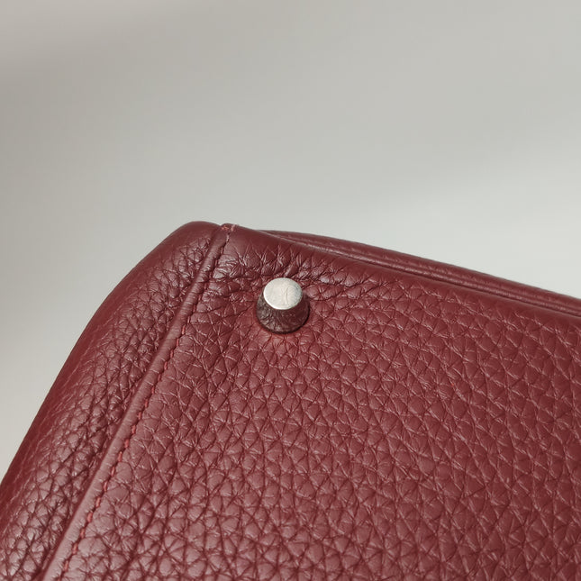 Hermes Kelly 40 Togo Leather Rouge H Deep Red Palladium Hardware 2014