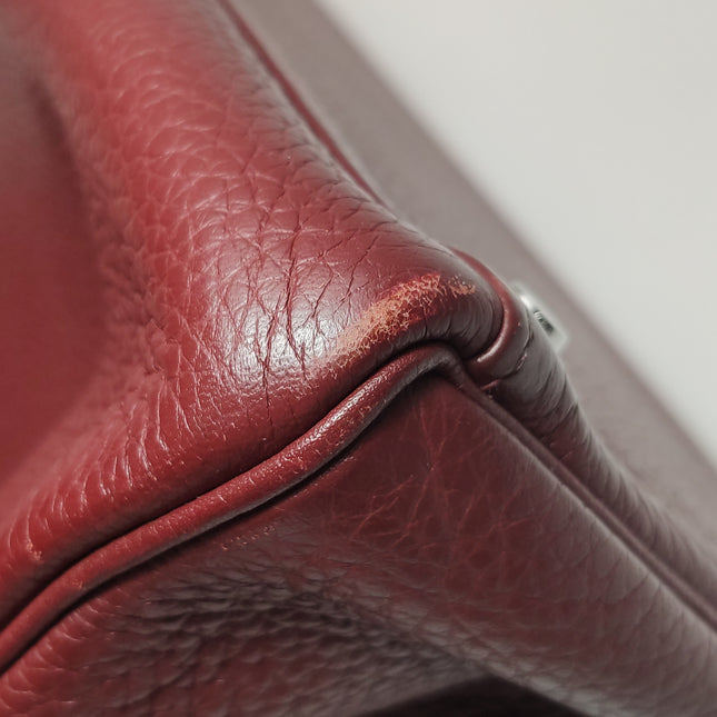 Hermes Kelly 40 Togo Leather Rouge H Deep Red Palladium Hardware 2014