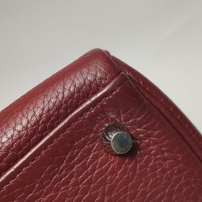 Hermes Kelly 40 Togo Leather Rouge H Deep Red Palladium Hardware 2014