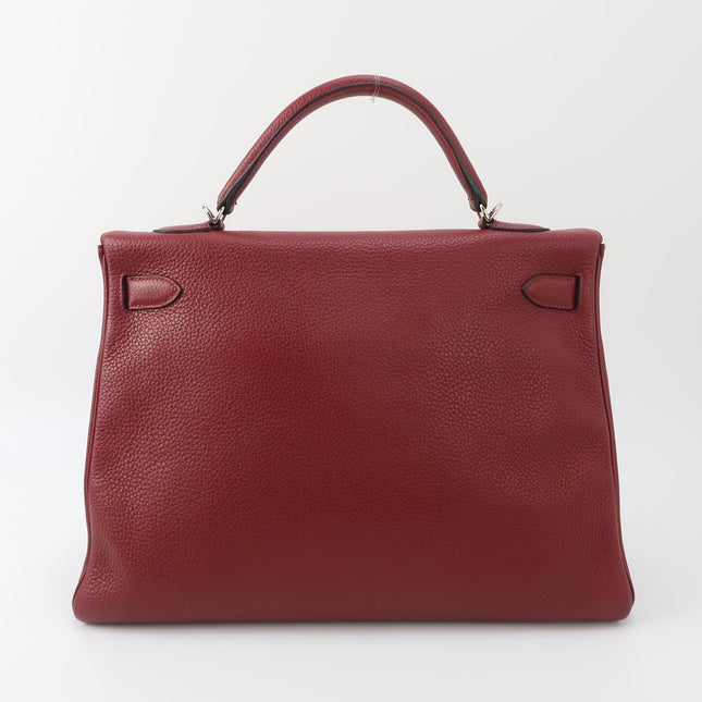 Hermes Kelly 40 Togo Leather Rouge H Deep Red Palladium Hardware 2014