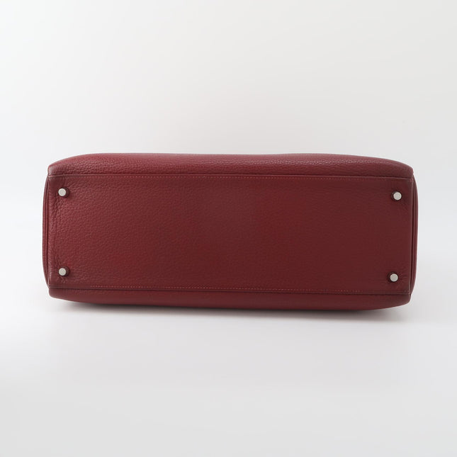 Hermes Kelly 40 Togo Leather Rouge H Deep Red Palladium Hardware 2014