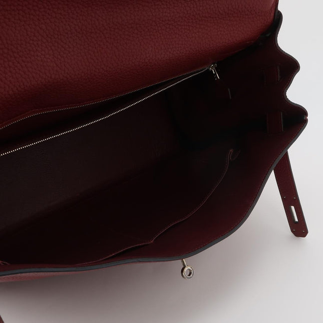 Hermes Kelly 40 Togo Leather Rouge H Deep Red Palladium Hardware 2014