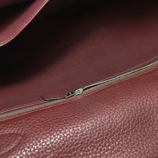 Hermes Kelly 40 Togo Leather Rouge H Deep Red Palladium Hardware 2014
