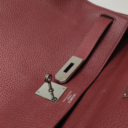 Hermes Kelly 40 Togo Leather Rouge H Deep Red Palladium Hardware 2014