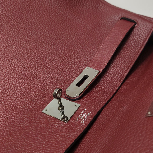 Hermes Kelly 40 Togo Leather Rouge H Deep Red Palladium Hardware 2014