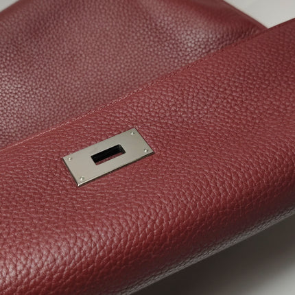 Hermes Kelly 40 Togo Leather Rouge H Deep Red Palladium Hardware 2014