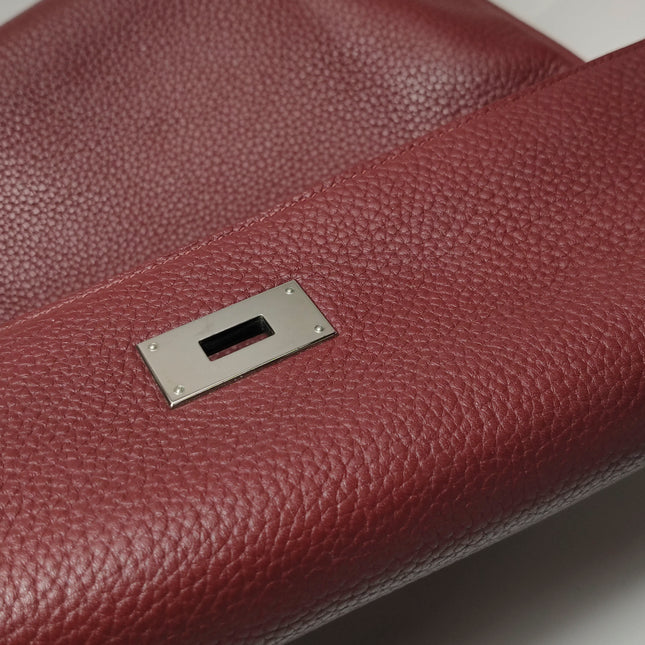 Hermes Kelly 40 Togo Leather Rouge H Deep Red Palladium Hardware 2014