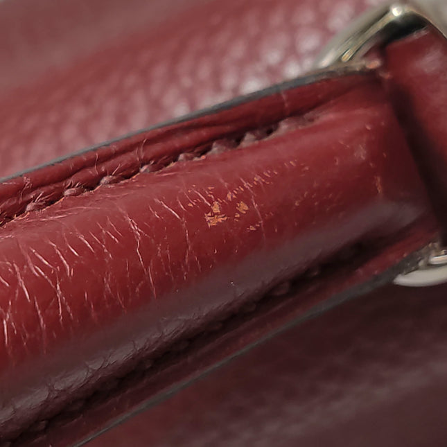 Hermes Kelly 40 Togo Leather Rouge H Deep Red Palladium Hardware 2014