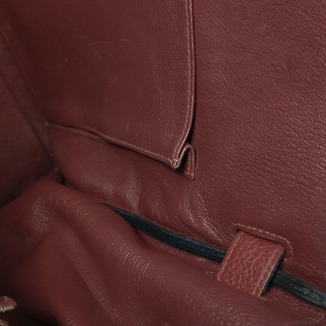 Hermes Kelly 40 Togo Leather Rouge H Deep Red Palladium Hardware 2014