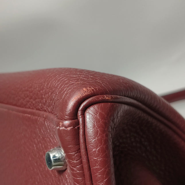 Hermes Kelly 40 Togo Leather Rouge H Deep Red Palladium Hardware 2014