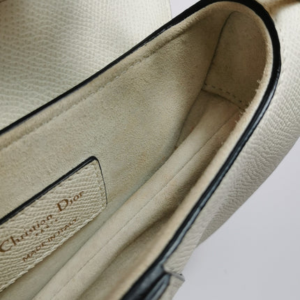 Dior Saddle bag white grain leather mini size