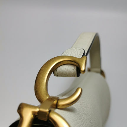 Dior Saddle bag white grain leather mini size