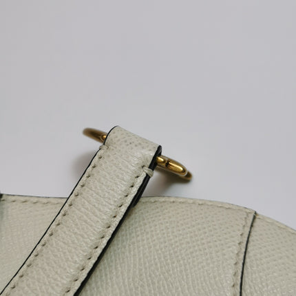 Dior Saddle bag white grain leather mini size