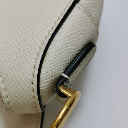 Dior Saddle bag white grain leather mini size