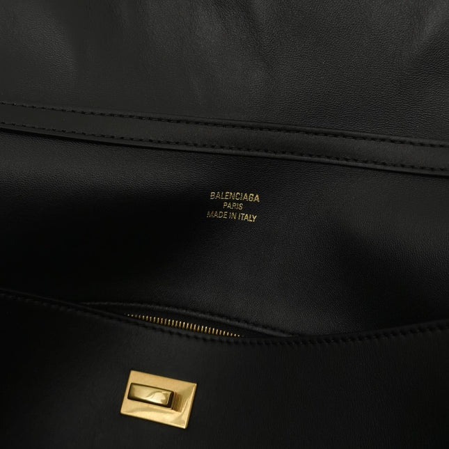 Balenciaga Rodeo Large Black Calfskin Leather Two Way Bag