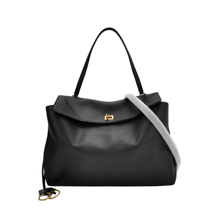 Balenciaga Rodeo Large Black Calfskin Leather Two Way Bag