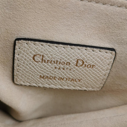 Dior Saddle bag white grain leather mini size