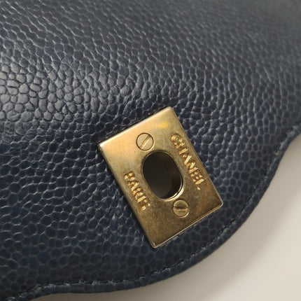 Chanel Paris Limited Small Navy Caviar Leather Gold Hardware 2015-16