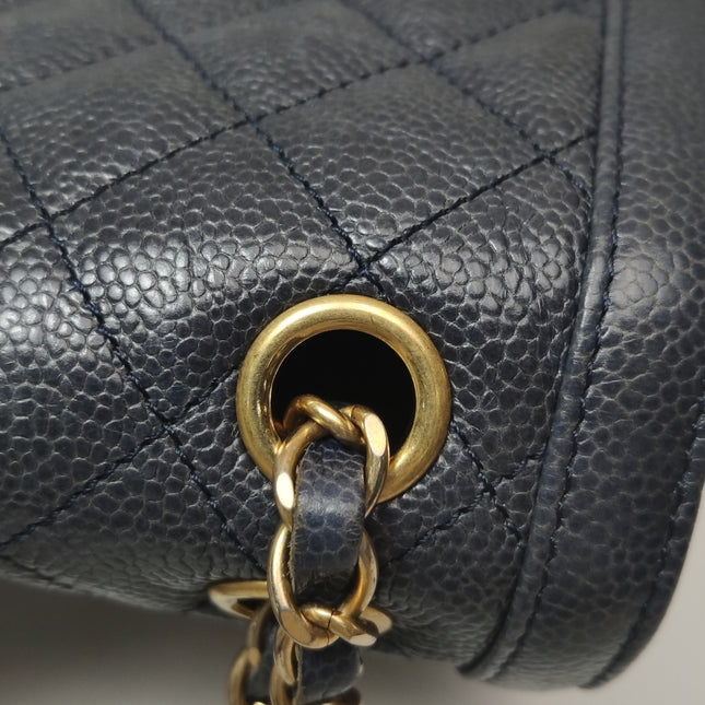 Chanel Paris Limited Small Navy Caviar Leather Gold Hardware 2015-16