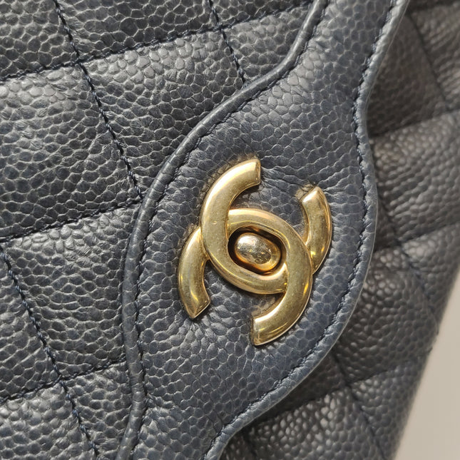 Chanel Paris Limited Small Navy Caviar Leather Gold Hardware 2015-16