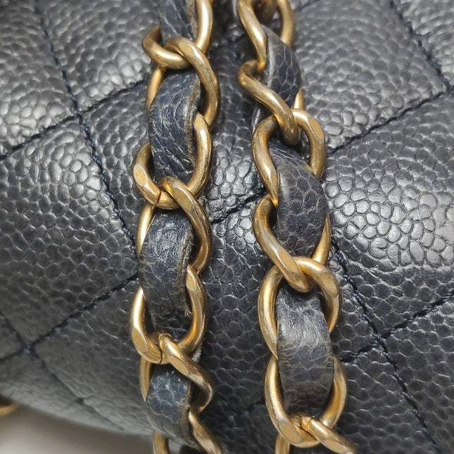 Chanel Paris Limited Small Navy Caviar Leather Gold Hardware 2015-16