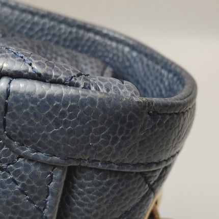 Chanel Paris Limited Small Navy Caviar Leather Gold Hardware 2015-16