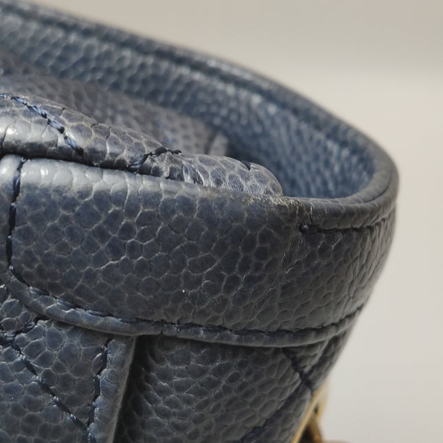 Chanel Paris Limited Small Navy Caviar Leather Gold Hardware 2015-16
